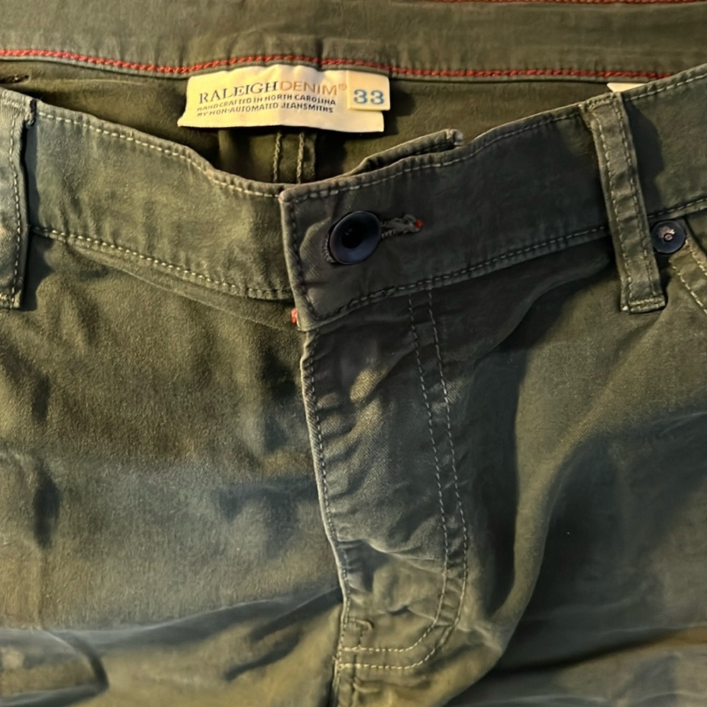 Raleigh Denim Pants Mens 33 Gray Jones Chino Straight Leg Classic Mens
